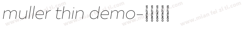 muller thin demo字体转换